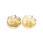 Load image into Gallery viewer, Natural Lemon Quartz Hand Carved Flower Shape Stone, Quartz Flower Beads for Jewelry Making 20 MM, Crystal Gifts Home Decor