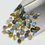 Load image into Gallery viewer, 2,3,4,5,6 pcs 100% Natural Labradorite Drop Shape Gemstone, Natural Drop Shape Gemstone, Gemstone for Jewlery, 3X5- 7X4.5 mm (Approx)