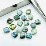 Load image into Gallery viewer, 2,3,4,5,6 Pcs Natural labradorite smooth fancy Shape jewelry Making Loose Gemstone, smooth Gemstone, labradorite Gemstone for jewelry 8X10mm