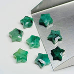 Load image into Gallery viewer, AAA Natural Emerald Faceted Star Shape Gemstone, Green Emerald Star Shape Briolettes, Loose Star Gemstone for Jewelry Making, 10 MM