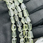 Load image into Gallery viewer, Natural Green Amethyst Faceted Tumble Gemstone Beads ~ 6X8-7X9 MM Green Amethyst Nuggets Shape Beads ~ 8" Strand Fancy Beads ~ Rare Findings