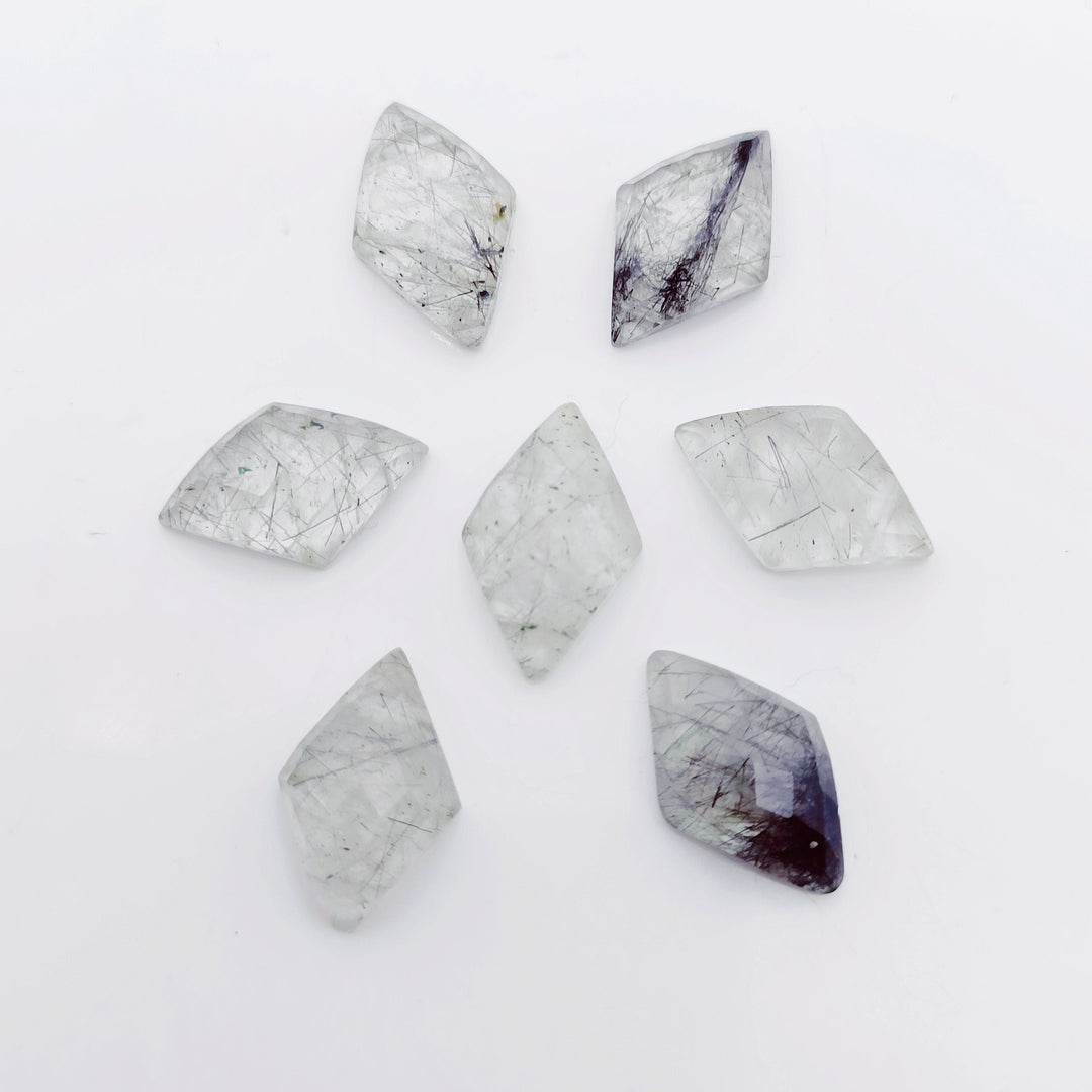 2,3,4,5,6 Pcs Natural black rutile fancy Shape Carving, Hand Carved Gemstone, backside intersection Gemstone, Carved Gemstone, 16X10 mm