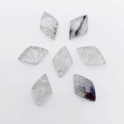 2,3,4,5,6 Pcs Natural black rutile fancy Shape Carving, Hand Carved Gemstone, backside intersection Gemstone, Carved Gemstone, 16X10 mm