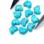 Load image into Gallery viewer, AAA Blue Turquoise Butterfly Shape Beads, Turquoise Hand Carved Butterfly Briolette, Gemstone Carving Beads, 13 MM Jewelry Making Charms