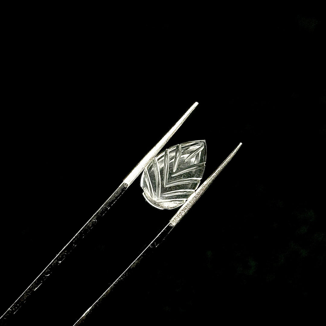 Amazing Crystal Quartz Leaf Shape Briolettes, AAA Clear Crystal Hand Carved Leaf Shape Gemstone Beads, Leaf Beads, 14 MM Loose Leaf Charms