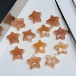 Load image into Gallery viewer, AAA Peach Moonstone Faceted Star Shape Briolettes, Natural Moonstone Carved Star Shape Gemstone Beads, Loose Star Shape Stones, 10 MM