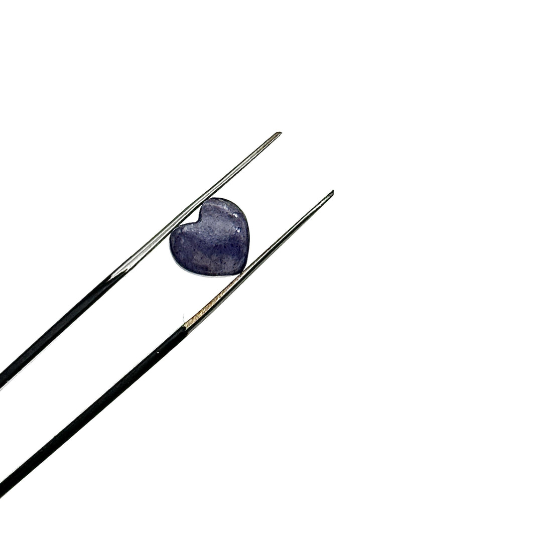 AAA Iolite Heart Beads: 10mm Smooth Gemstone Charms