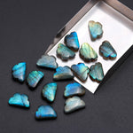 Load image into Gallery viewer, Carved Labradorite Cloud Beads: Flashy Gemstone Jewelry Charms 20mm