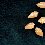 Load image into Gallery viewer, Natural Peach Moonstone Conch/Snail Shell Shape Carving, Moonstone Hand Carved Shell Shape Gemstone Beads, 18X10 MM Moonstone Loose Shell