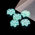 Load image into Gallery viewer, Amazing Aqua Chalcedony Flower Shape Gemstone, Flower Shape Carving, Hand Carved Flower, 18 MM, Floral Carved Beads for Jewelry