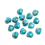 Load image into Gallery viewer, AAA Copper Turquoise Heart Shape Briolette's, Blue Turquoise Smooth Heart Shape Beads, AAA Hand Carved Charm for Jewelry Making 12 MM