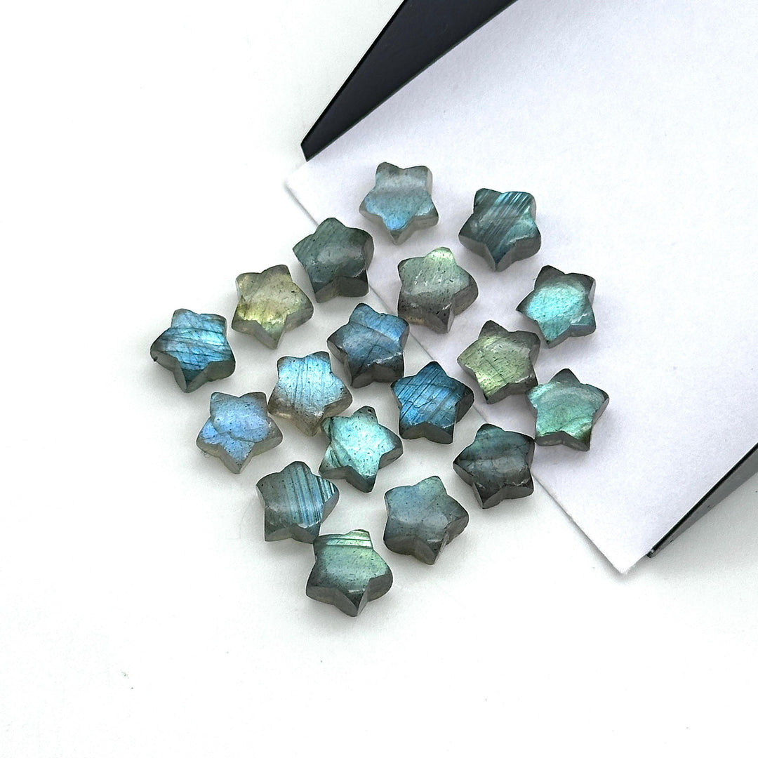 Flashy Labradorite Star Shape Briolette's, Natural Labradorite Star Gemstone Beads, Smooth Labradorite Star Beads, Mini Charms 8 MM