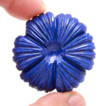 Load image into Gallery viewer, Lapis Lazuli Flower Shape Carving, Natural Lapis Flower Shape Gemstone Beads, 35 MM Reiki Healing Crystal Gifts