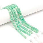 Load image into Gallery viewer, Natural Amazonite Nuggets Shape Beads, Green Amazonite Tumble Shape Gemstone Beads, 6X8-7-9MM, 8" Faceted Jewelry Making Loose Beads