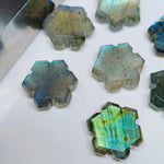 Load image into Gallery viewer, 2,3,4,5,6 pcs 100% Natural Labradorite Fancy Shape Carved Gemstone, Loose Gemstone, Fancy Shape Gemstone For Jewlery, Carved Gemstone 15 mm