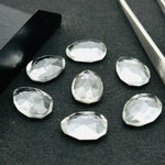 Load image into Gallery viewer, 2,3,4,5pcs A-one Quality crystal quartz freeform Rosecut, faceted rosecut, gemstone for jewelry, jewelry making rosecut 10X14 mm