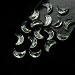 Load image into Gallery viewer, AAA Green Amethyst Carved Moon Shape Briolette's, Green Amethyst Faceted Moon Shape Gemstone Beads, Hand Carved Moon Beads, Moon Charms 12MM