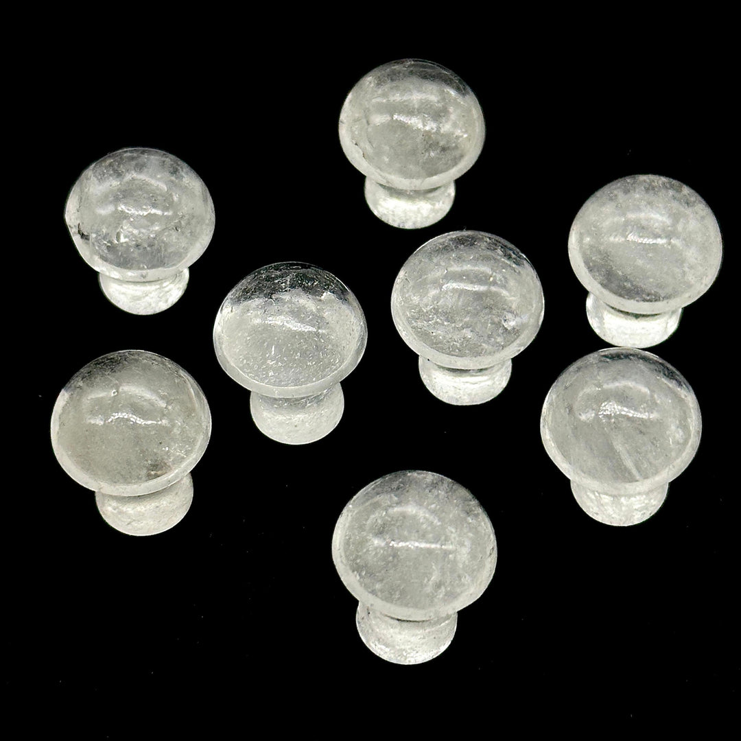 1 Pc Natural Crystal Quartz Mushroom Shape Stone, Mushroom Shape Gemstones, 22 MM Mushroom Carving Stones, Mushroom Crystal, Crystal Healing
