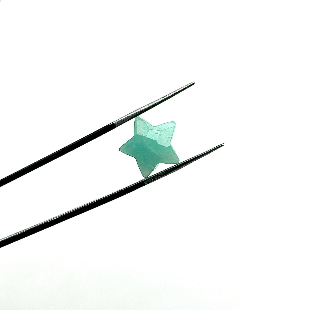 Natural Amazonite Star Shape Briolettes, Carved Star Shape Beads, Amazonite Faceted Star Charms, Wholesale Loose Beads for Jewelry, 12 MM