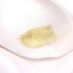 Load image into Gallery viewer, Hand Carved Lemon Quartz Fish Shape Stone, Natural Lemon Quartz Fish Charms for Jewelry Making, 20 MM