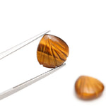 Load image into Gallery viewer, Tiger Eye Shell Shape Beads, Natural Brown Tiger Eye Seashell Carved Gemstone for Jewelry Making 12 MM