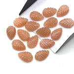Load image into Gallery viewer, Natural Peach Moonstone Leaf Shape Briolettes, AAA Hand Carved Leaf Shape Gemstone Beads, Moonstone Leaf Beads, 14 MM Loose Leaf Charms