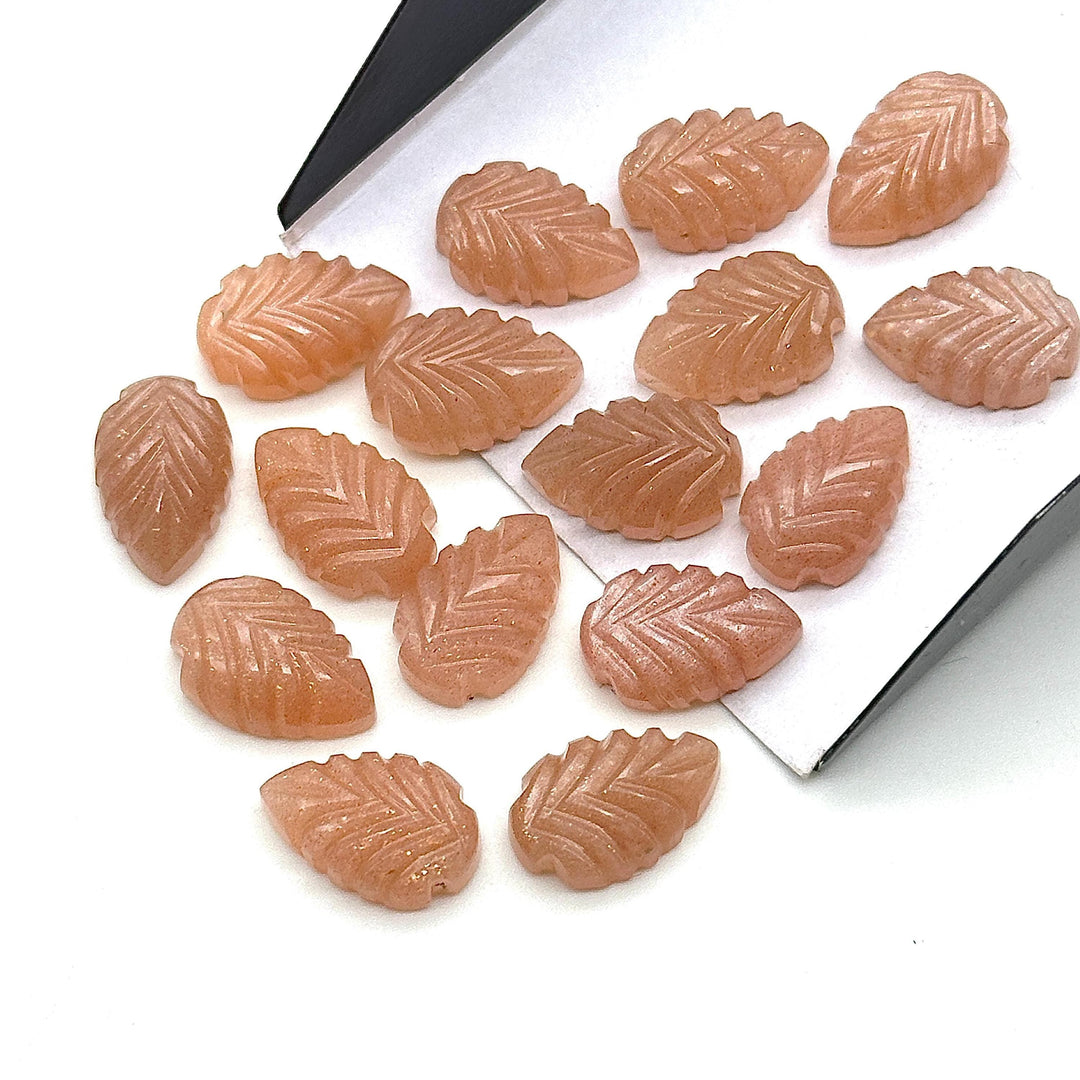 Natural Peach Moonstone Leaf Shape Briolettes, AAA Hand Carved Leaf Shape Gemstone Beads, Moonstone Leaf Beads, 14 MM Loose Leaf Charms