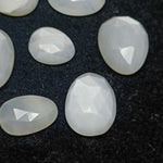 Load image into Gallery viewer, 2,10,20,25,50pcs A-one Quality White Moonstone freeform Rosecut, Cut Stone rosecut, gemstone for jewelry,jewelry making rosecut15X13 16X13mm