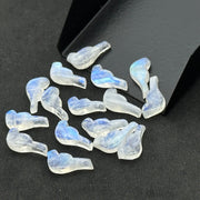 1,2,3,4,5 Pcs Natural Rainbow Moonstone Handmade Carved Bird Shape, Bird Shape Loose Gemstone For Jewelry 15X7-17X7 mm, Carving Bird Jewelry