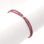 Load image into Gallery viewer, Beautiful Red Garnet Box Beads Bracelet, Handmade Faceted 2 MM Beads Bracelet, Bridesmaid Gift, Everyday Jewelry, Bracelet Gift for Her