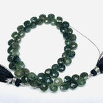 Load image into Gallery viewer, AAA Quality Natural Black Sunstone Faceted Heart Shape Beads, 7" Heart Shape Gemstone Beads, Heart Shape Briolette's For Jewelry, 5X6 MM