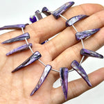 Load image into Gallery viewer, Amazing Long Sea Pearl Beads, Coated Teeth Shape Pearl Gemstone, 26 MM Fancy Jewelry Making Wholesale Beads, Purple Sea Pearl for Diy Craft