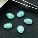 Load image into Gallery viewer, 2 pcs A-one Quality Amanzonite freeform Rosecut, faceted rosecut, gemstone for jewelry, jewelry making rosecut, loose gemstone 5X8 10X13 mm