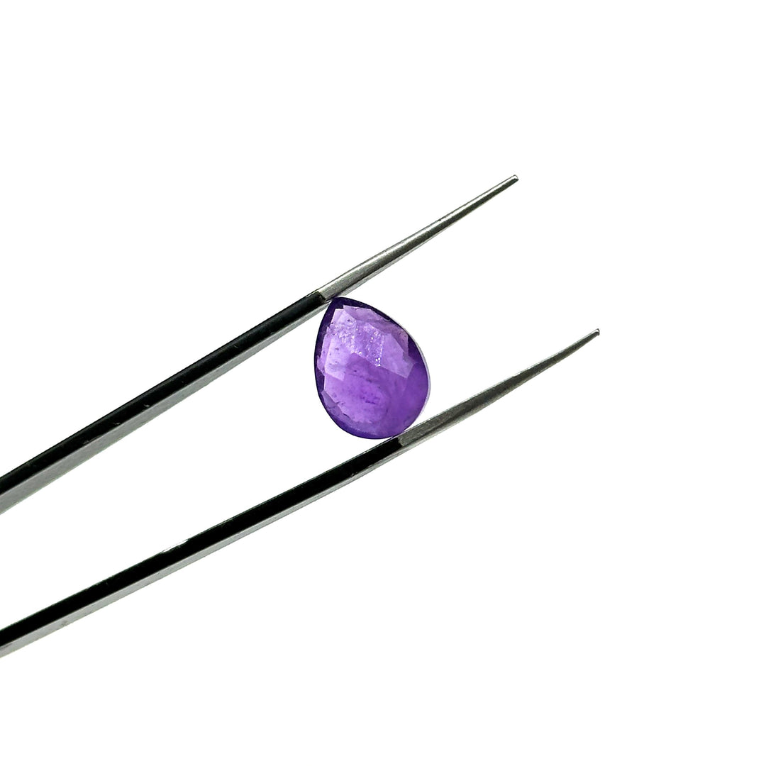Natural Amethyst Faceted Pear Shape Beads, AAA+ Quality Teardrop Bead, 9X12 MM Briolette's Beads, Matched Pairs, Jewelry Making Beads