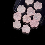 Load image into Gallery viewer, Natural Rose Quartz Hand Carved Dog Paw, AAA+ Quality Gemstone Flat Back Paw Carving, 13 MM Paw Charm, Dog/Cat Cute Paws for Jewelry