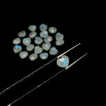 Load image into Gallery viewer, Flashy Rainbow Moonstone Heart Shape Briolette's, Faceted Heart Carving Gemstone for Jewelry Making, Blue Flash Beads, 8 MM, Heart Charms
