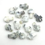 Load image into Gallery viewer, AAA Dendrite Opal Cross Shape Briolettes, Natural Dendrite Opal Gemstone Beads, Holy Cross Charm for Jewelry, 15 MM, Lord Spiritual Beads