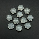 Load image into Gallery viewer, Hand Carved White Moonstone Flower Shape Beads, Genuine Moonstone Flower Shape Carving, Jewelry Making Loose Gemstone Charms, 12 MM