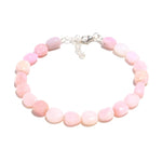 Load image into Gallery viewer, Pink Opal Smooth Tumble Beads Bracelet, AAA Pink Opal Nuggets Shape Beads Bracelet, Jewelry Gifts, Fancy Jewelry/Anklet for Girls, 8 MM