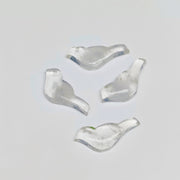 2,3,4,5 Pcs Natural Crystal Quartz Hand Carved Bird Shape, Carved Bird Shape Gemstone For Jewellery, Bird Shape Gemstone, 20X8 mm