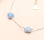 Load image into Gallery viewer, AAA Blue Opal Heart Bracelet, Natural Opal Faceted Heart Beads Bracelet, 925 Silver Bracelet, Handmade Jewelry, Girls Gifts Chain Bracelet