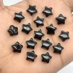Load image into Gallery viewer, Smooth Black Onyx Star Shape Briolette's, Natural Black Onyx Carved Star Shape Beads, Loose Star Gemstone, Star Carvings 10 MM