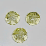 2,3,4,5,6 pcs AAA Quality 100% Natural Lemon Quartz Fancy Shape Carved Gemstone, Fancy Shape Carving, Carved Gemstone for Jewlery 16 mm
