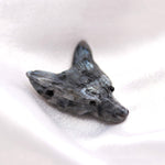 Load image into Gallery viewer, Natural Labradorite Fox Head, AAA Onyx Jewelry Making Gemstones Side Drill from Ear, Head Carved Beads, Reiki Healing Crystal, Home Decor