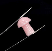 1 pc Mushroom Shape Gemstones, Natural Rose Quartz Mushroom Shape Stone, 22 MM Mushroom Carving Stones, Mushroom Crystal, Healing Crystals