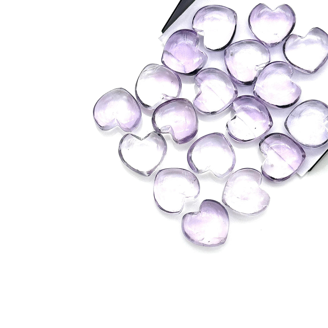 Natural Pink Amethyst Heart Shape Briolette's, Amethyst Smooth Heart Shape Beads, AAA Hand Carved Heart Charms, Jewelry Making Beads 12 MM