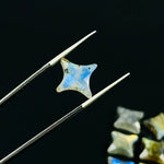 Load image into Gallery viewer, Flashy Labradorite Ninja Star Shape Carving Beads, Fancy Star Shape Gemstone Beads, 11X15 MM Jewelry Making Star Shape Briolettes Beads