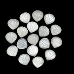 Load image into Gallery viewer, White Moonstone Shell Shape Beads, Natural Moonstone Shell Briolette's, Shell Carving Gemstones For Jewelry 12 mm, Sea Shell Beach Beads
