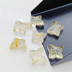 Load image into Gallery viewer, Natural Golden Rutile Carving Beads, Hand Carved Butterfly Shape Gemstone Beads, Smooth Butterfly Fancy Beads For Jewelry 13X9-14X10 MM