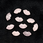 Load image into Gallery viewer, Natural Rose Quartz Carved Lips Shape Beads, Pink Lips Gemstone Beads, Lips Briolette's 14X8 mm, Rose Lips Shape Charm Beads, Jewelry Beads